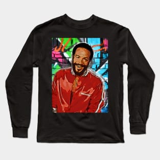 Marvin gaye pop art Long Sleeve T-Shirt